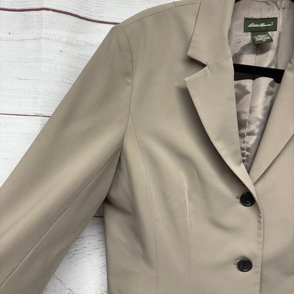 Eddie Bauer tan pumice blazer jacket size 10 - Picture 2 of 15